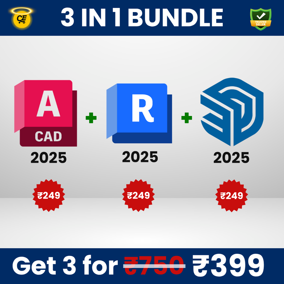 3 IN 1 Bundle | AutoCAD + Revit + SketchUp 2025 (Pre-activated)