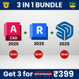 3 IN 1 Bundle | AutoCAD + Revit + SketchUp 2025 (Pre-activated)