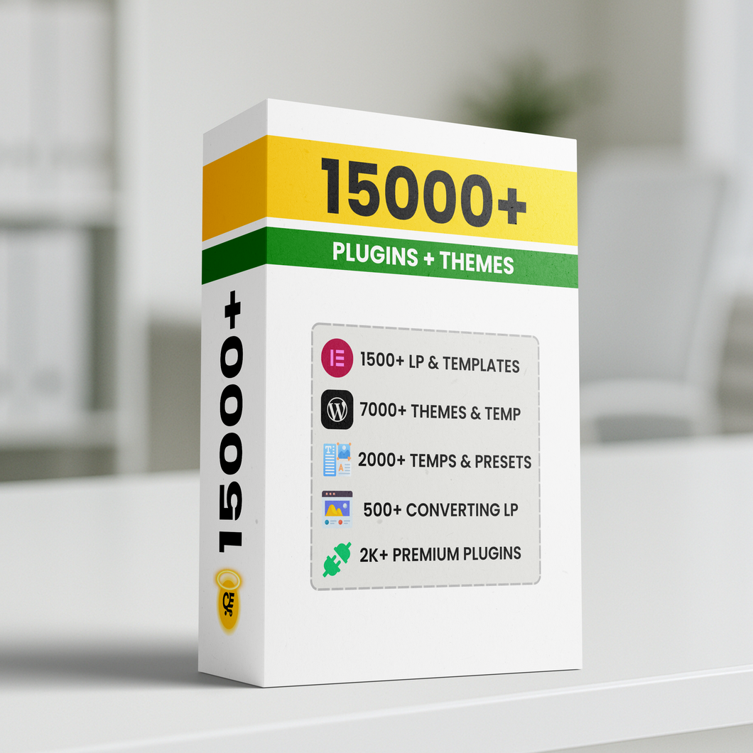15k+ Wordpress + Elementor Pro + Premium Plugins + WP Themes + Elementor Themes Bundle
